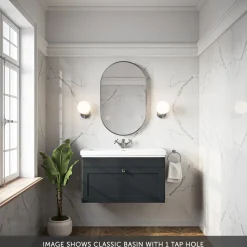Butler & Rose Ophelia 800mm Wall Mounted 1 Drawer Vanity Unit & Basin
