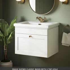 Butler & Rose Ophelia 600mm Wall Mounted 1 Drawer Vanity Unit & Basin
