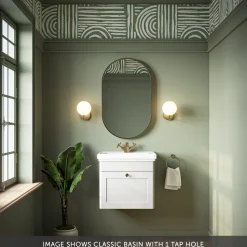 Butler & Rose Ophelia 500mm Wall Mounted 1 Drawer Vanity Unit & Basin