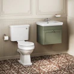 Butler & Rose Ophelia Traditional Toilet & 500mm Wall Hung Vanity Unit Bathroom Suite