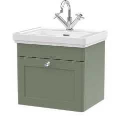 Butler & Rose Ophelia Traditional Toilet & 500mm Wall Hung Vanity Unit Bathroom Suite