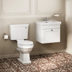 Butler & Rose Ophelia Traditional Toilet & 500mm Wall Hung Vanity Unit Bathroom Suite