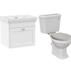 Butler & Rose Ophelia Traditional Toilet & 500mm Wall Hung Vanity Unit Bathroom Suite