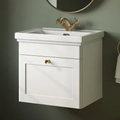 Butler & Rose Ophelia Traditional Toilet & 500mm Wall Hung Vanity Unit Bathroom Suite