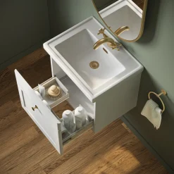 Butler & Rose Ophelia Traditional Toilet & 500mm Wall Hung Vanity Unit Bathroom Suite