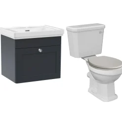 Butler & Rose Ophelia Traditional Toilet & 500mm Wall Hung Vanity Unit Bathroom Suite