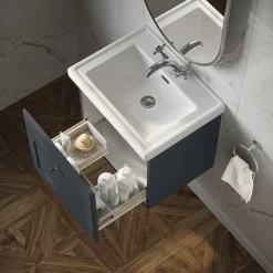 Butler & Rose Ophelia Traditional Toilet & 500mm Wall Hung Vanity Unit Bathroom Suite