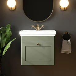 Butler & Rose Ophelia Traditional Toilet & 500mm Wall Hung Vanity Unit Bathroom Suite