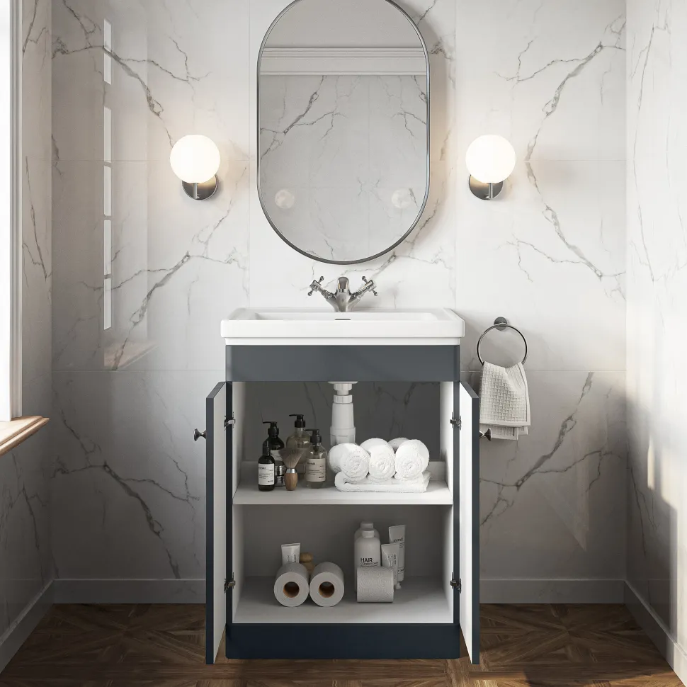 Butler & Rose Ophelia Traditional Toilet & 600mm Floorstanding Vanity Unit Bathroom Suite