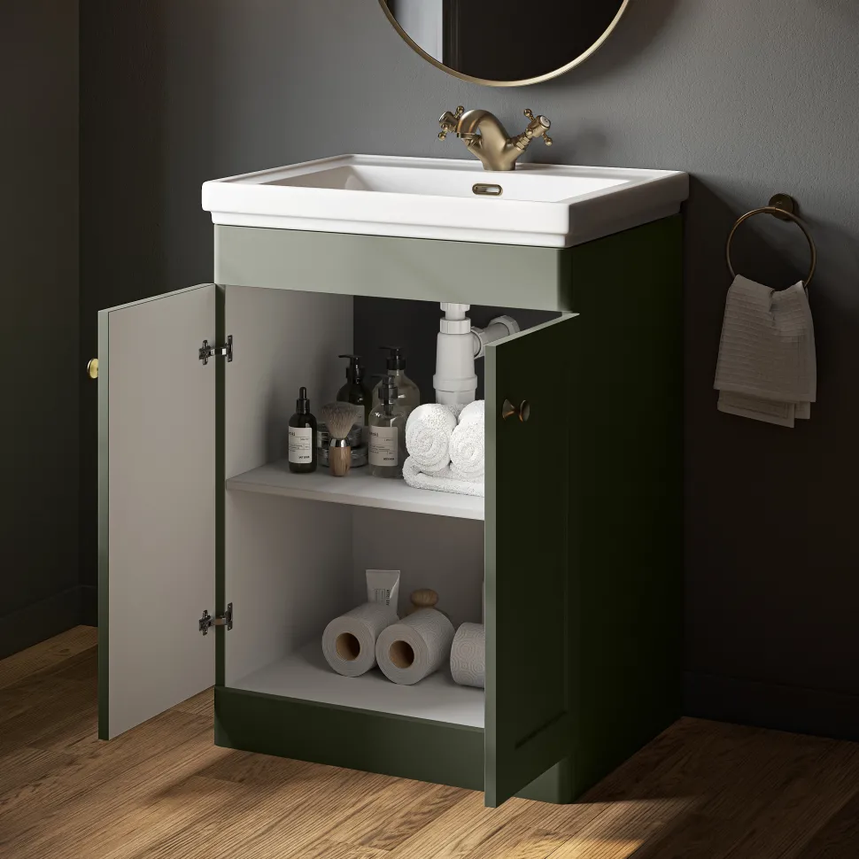 Butler & Rose Ophelia Traditional Toilet & 600mm Floorstanding Vanity Unit Bathroom Suite