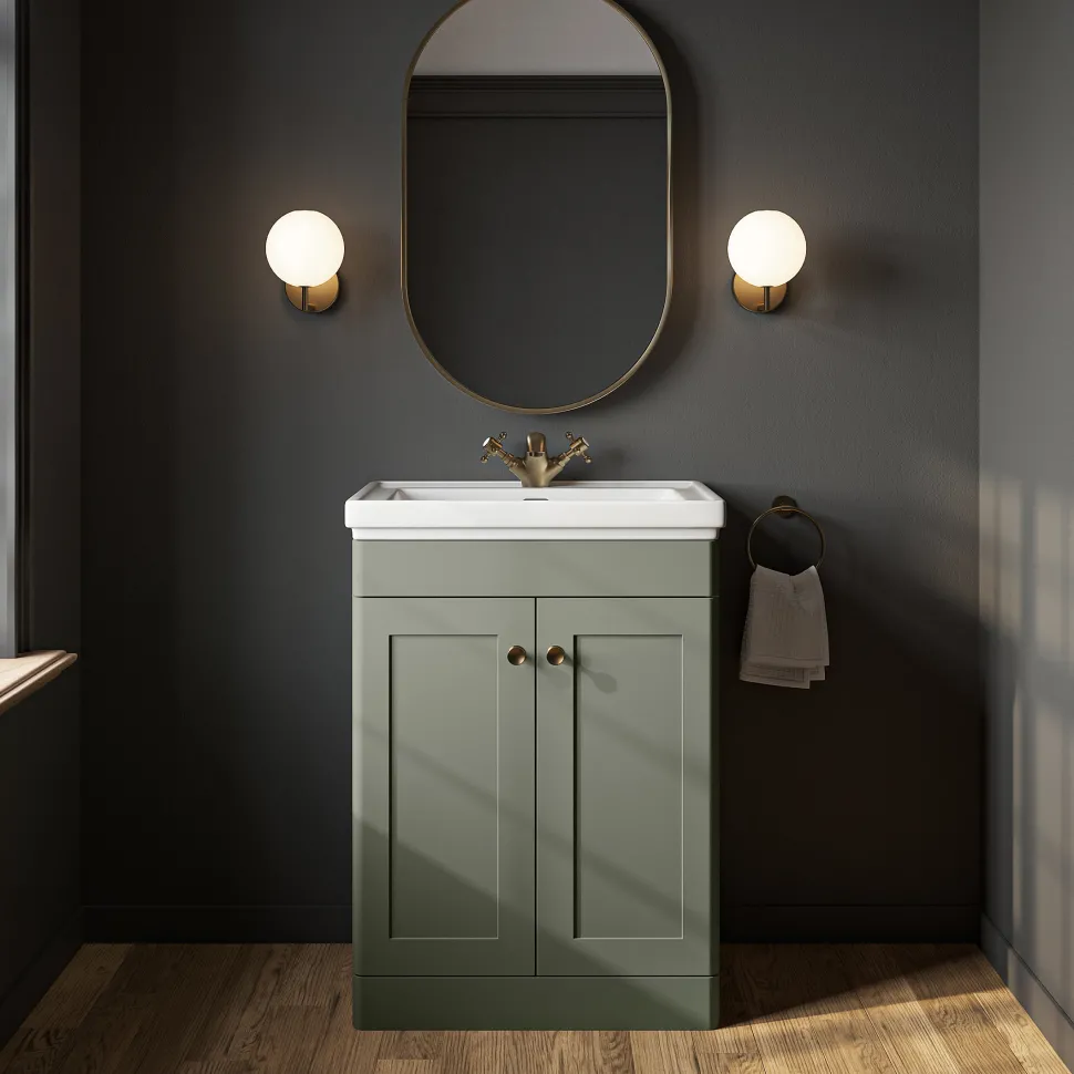 Butler & Rose Ophelia Traditional Toilet & 600mm Floorstanding Vanity Unit Bathroom Suite