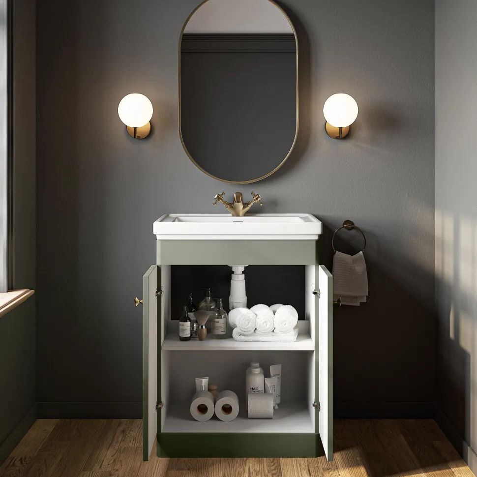 Butler & Rose Ophelia Traditional Toilet & 600mm Floorstanding Vanity Unit Bathroom Suite