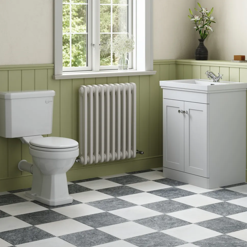 Butler & Rose Ophelia Traditional Toilet & 600mm Floorstanding Vanity Unit Bathroom Suite