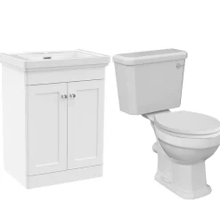 Butler & Rose Ophelia Traditional Toilet & 600mm Floorstanding Vanity Unit Bathroom Suite