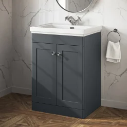 Butler & Rose Ophelia Traditional Toilet & 600mm Floorstanding Vanity Unit Bathroom Suite