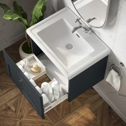 Butler & Rose Ophelia Traditional Toilet & 600mm Wall Hung Vanity Unit Bathroom Suite