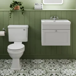 Butler & Rose Ophelia Traditional Toilet & 600mm Wall Hung Vanity Unit Bathroom Suite