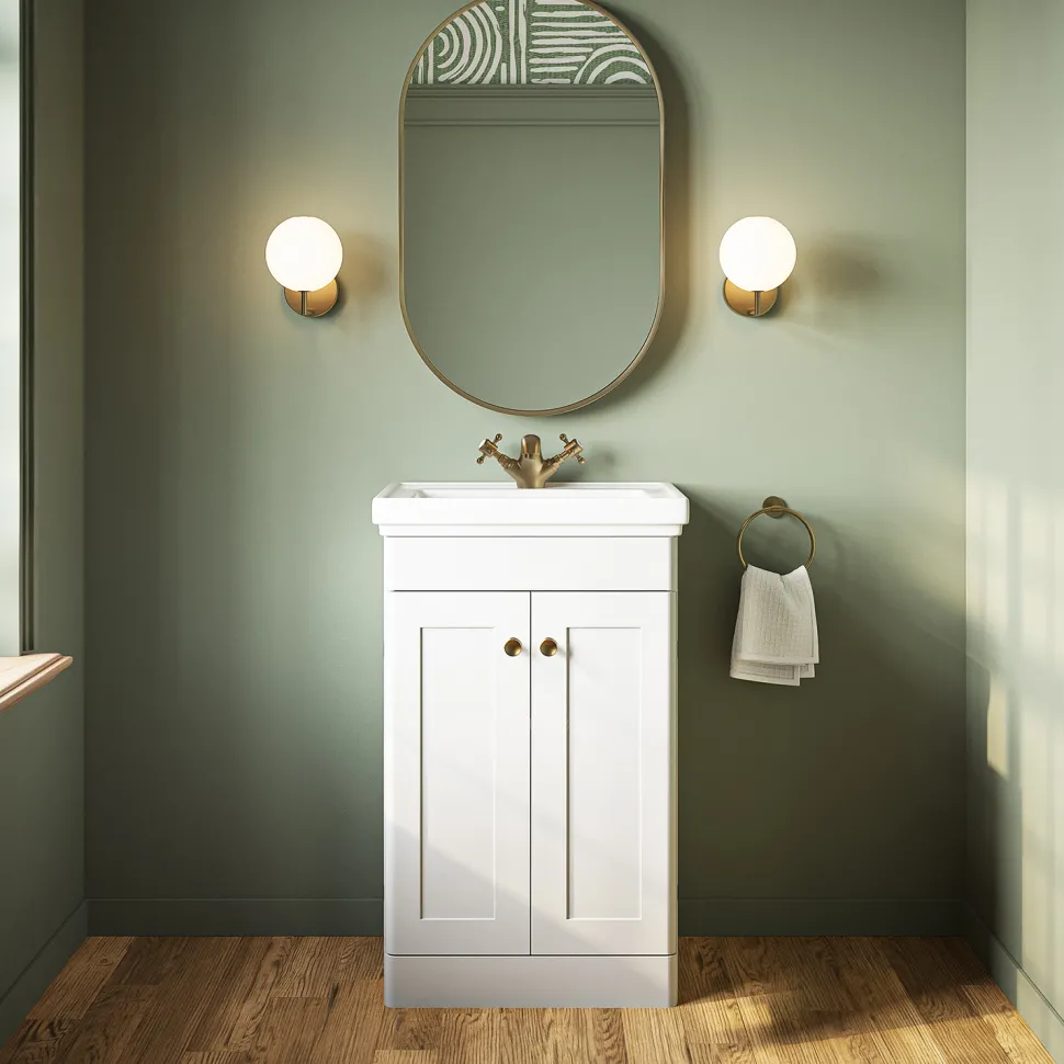 Butler & Rose Ophelia Traditional Toilet & 500mm Floorstanding Vanity Unit Bathroom Suite