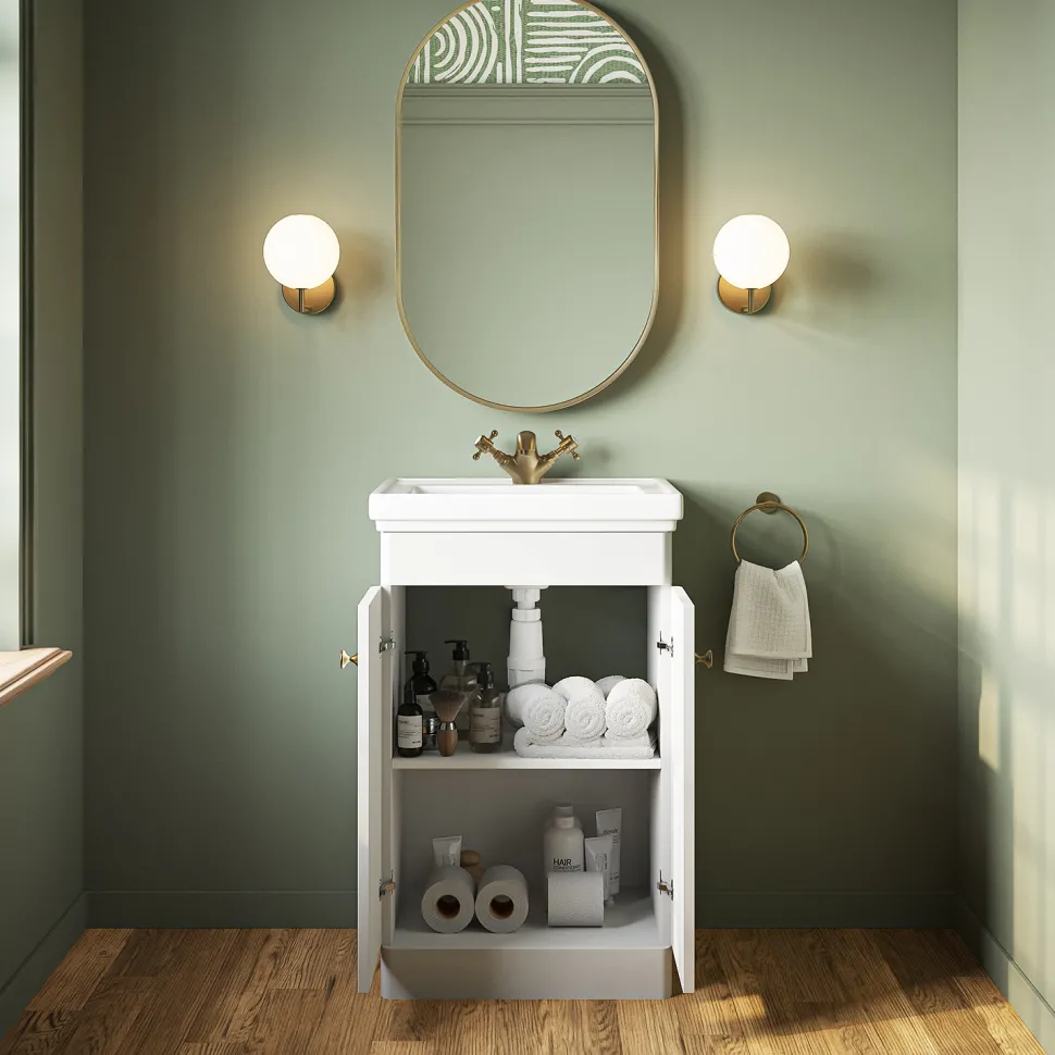 Butler & Rose Ophelia Traditional Toilet & 500mm Floorstanding Vanity Unit Bathroom Suite