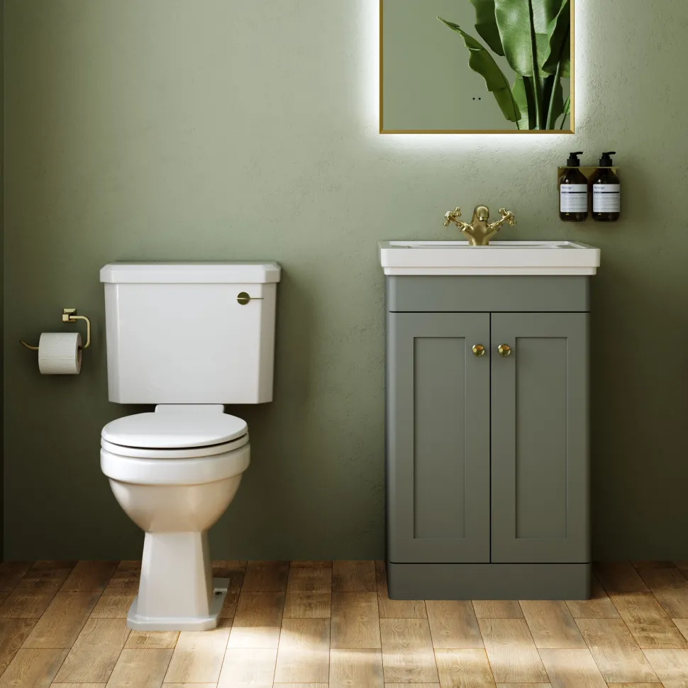 Butler & Rose Ophelia Traditional Toilet & 500mm Floorstanding Vanity Unit Bathroom Suite