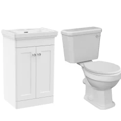 Butler & Rose Ophelia Traditional Toilet & 500mm Floorstanding Vanity Unit Bathroom Suite