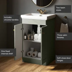 Butler & Rose Ophelia Traditional Toilet & 500mm Floorstanding Vanity Unit Bathroom Suite