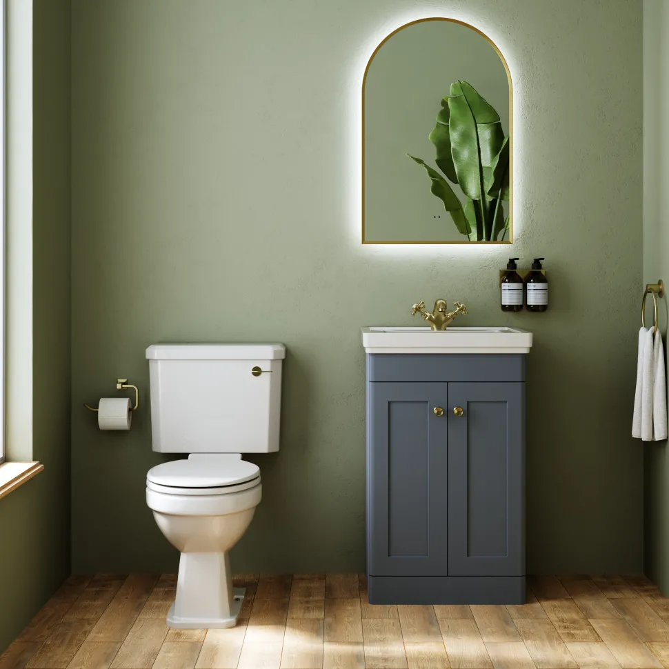 Butler & Rose Ophelia Traditional Toilet & 500mm Floorstanding Vanity Unit Bathroom Suite