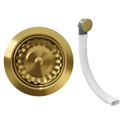 Butler & Rose Premium 90mm Kitchen Sink Strainer Waste & Round Overflow