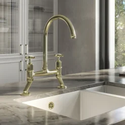 Butler & Rose Rosalyn Crosshead Kitchen Bridge Kitchen Mixer Tap