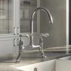 Butler & Rose Rosalyn Kitchen Bridge Kitchen Mixer Tap with Lever Handles
