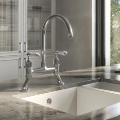 Butler & Rose Rosalyn Kitchen Bridge Kitchen Mixer Tap with Lever Handles