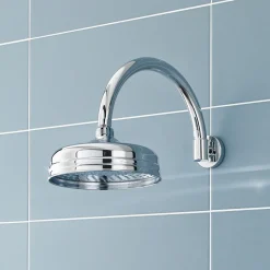 Butler & Rose Victoria 200mm Traditional Fixed Apron Shower Head & Shower Arm