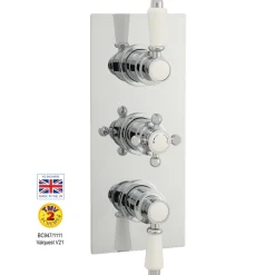 Butler & Rose Victoria 2 Outlet Triple Concealed Thermostatic Shower Valve