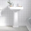 Butler & Rose Winston 580mm Full Pedestal & Basin - 2 Tap Hole