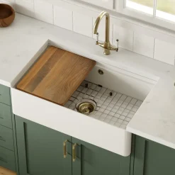 Butler & Rose Workstation Large Belfast / Butler Ceramic Fireclay Kitchen Sink & Accessories - 795 x 500mm