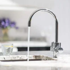 Caple Ardor Puriti Triple Lever Mono Kitchen Mixer & Cold Filtered Water Tap - Chrome