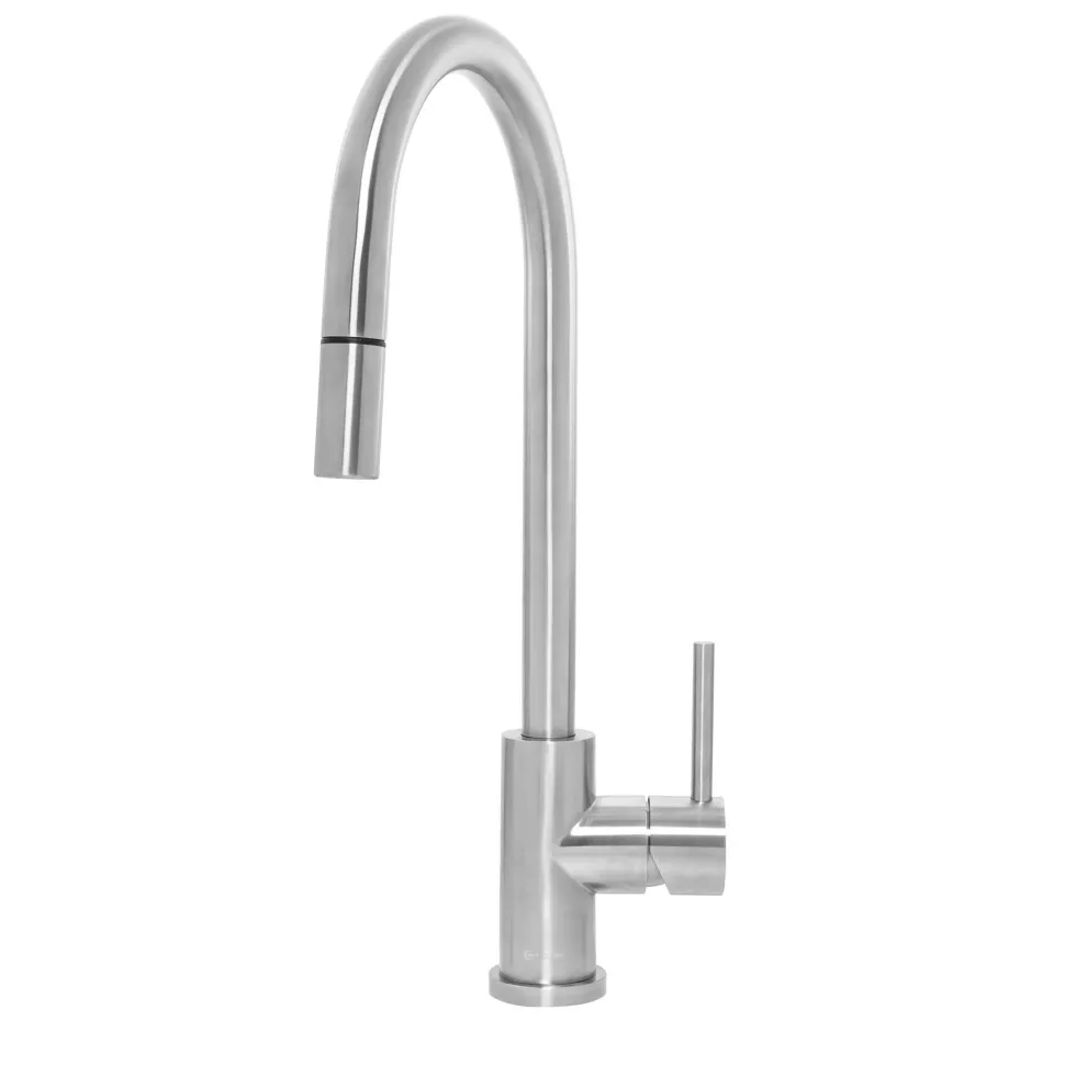 Caple Aspen Single Lever Pull Out Mono Kitchen Mixer - Stainless Steel