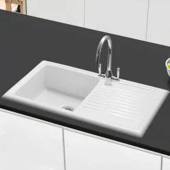Caple Avel Twin Lever Mono Kitchen Mixer - Chrome