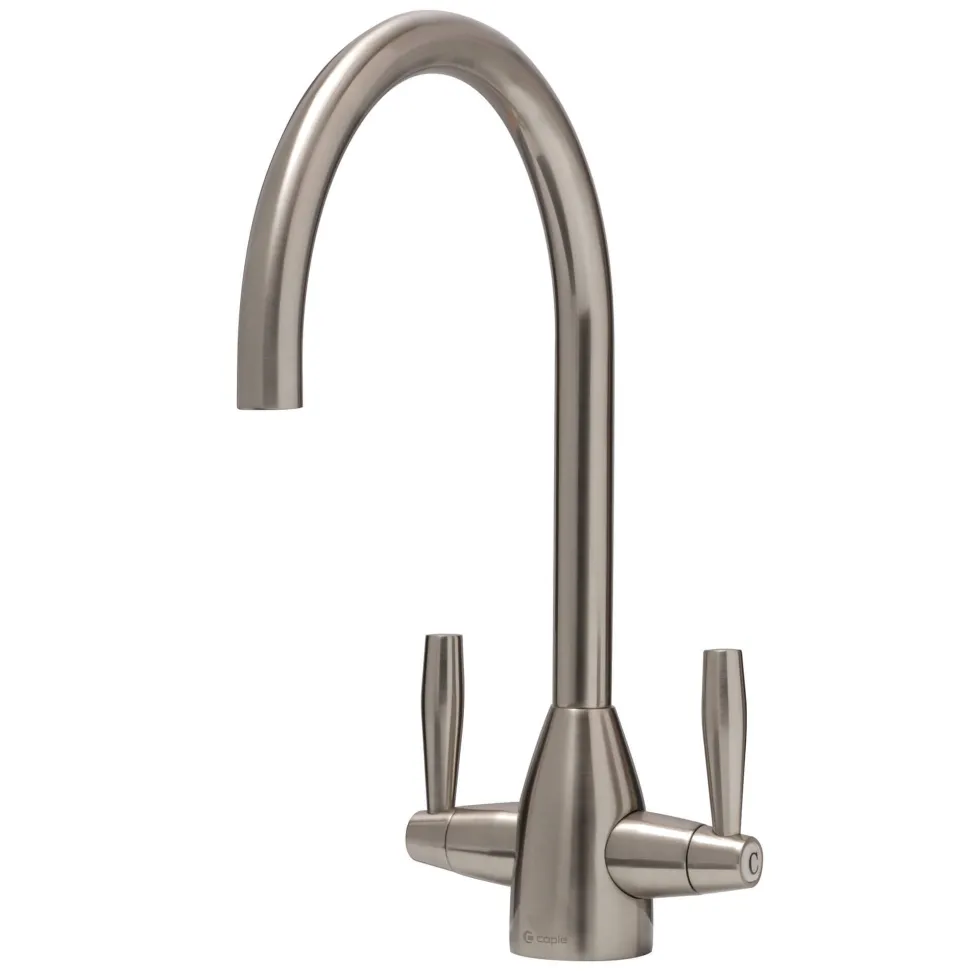 Caple Avel Twin Lever Mono Kitchen Mixer - Brushed Nickel