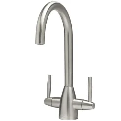 Caple Avel Twin Lever Mono Kitchen Mixer - Stainless Steel
