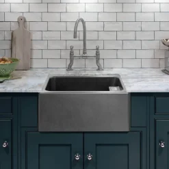 Caple Belfast 1 Bowl Grey Granite Composite Kitchen Sink - 595 x 455mm