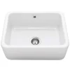Caple Butler Single Bowl White Ceramic Kitchen Sink - 595 x 460mm
