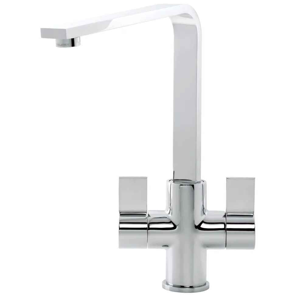 Caple Colton Twin Lever Mono Kitchen Mixer - Chrome
