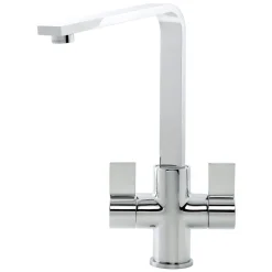 Caple Colton Twin Lever Mono Kitchen Mixer - Chrome