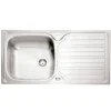 Caple Crane 1 Bowl Satin Stainless Steel Sink & Waste Kit with Reversible Drainer - 965 x 510mm