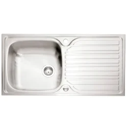 Caple Crane 1 Bowl Satin Stainless Steel Sink & Waste Kit with Reversible Drainer - 965 x 510mm
