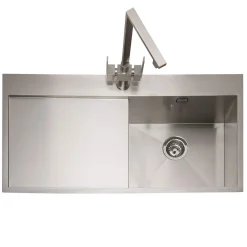 Caple Cubit 1 Bowl Satin Stainless Steel Sink & Waste Kit - 1000 x 520mm