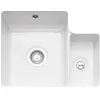 Caple Ettra 1.5 Bowl Undermount White Ceramic Kitchen Sink - 545 x 440mm