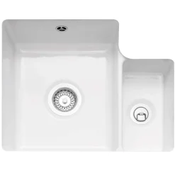 Caple Ettra 1.5 Bowl Undermount White Ceramic Kitchen Sink - 545 x 440mm