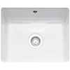 Caple Ettra Single Bowl White Ceramic Undermount Kitchen Sink - 545 x 440mm